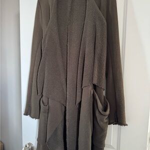 Elegant Women's Olive Cape Coat